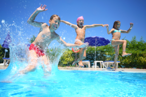 kids jumping pool